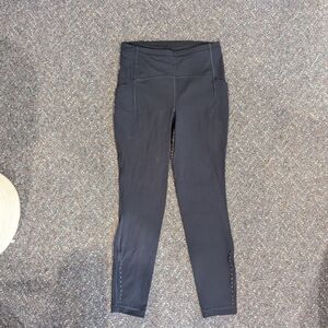 Blue Lululemon Leggings with Logo